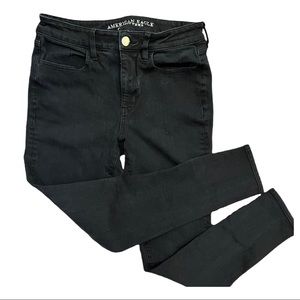 American Eagle Black Denim Hi-Rise Jegging 360 Super Stretch